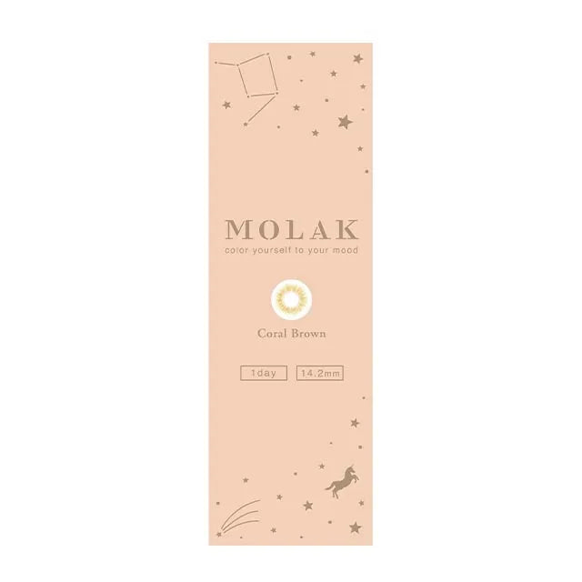 MOLAK 1DAY CORAL BROWN(1BOX 10SHEETS) 2