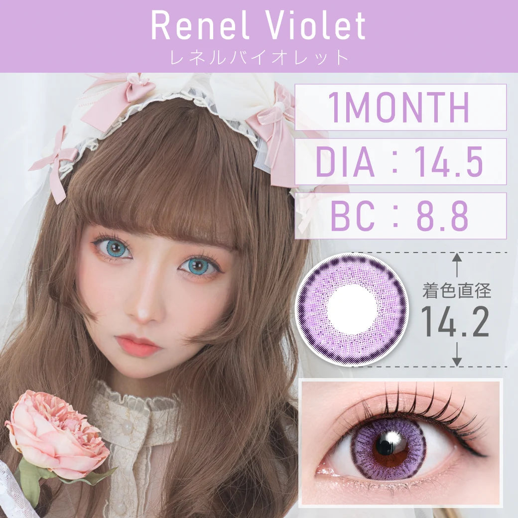 TEAMO 1MONTH HIGHCOLOR TYPE RENEL VIOLET(1BOX 1SHEET) MAIN IMAGE