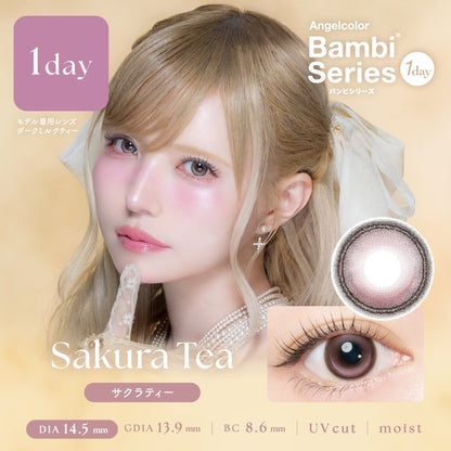 ANGELCOLOR BAMBI 1DAY SAKURA TEA(1BOX 10SHEETS) MAIN IMAGE