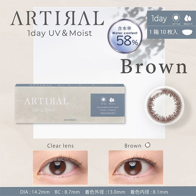 ARTIRAL UV & MOIST58 BROWN 1DAY(1BOX 10SHEETS) MAIN IMAGE