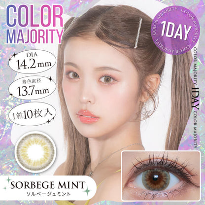 COLOR MAJORITY 1DAY SORBEGE MINT(1BOX 10SHEETS) MAIN IMAGE