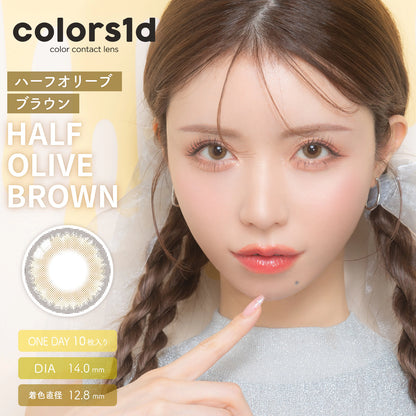 COLORS 1DAY HALF OLIVE BROWN(1BOX 10SHEETS) MAIN IMAGE