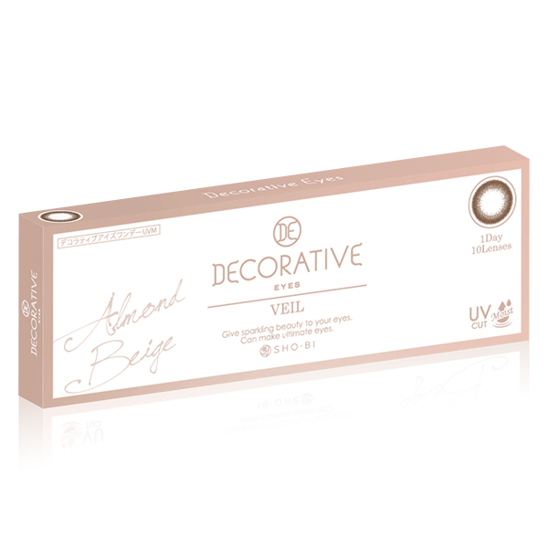 DECORATIVE EYES VEIL ALMOND BEIGE 1DAY(1BOX 10SHEETS) 2