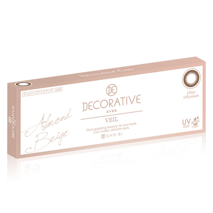 DECORATIVE EYES VEIL ALMOND BEIGE 1DAY(1BOX 10SHEETS) 2
