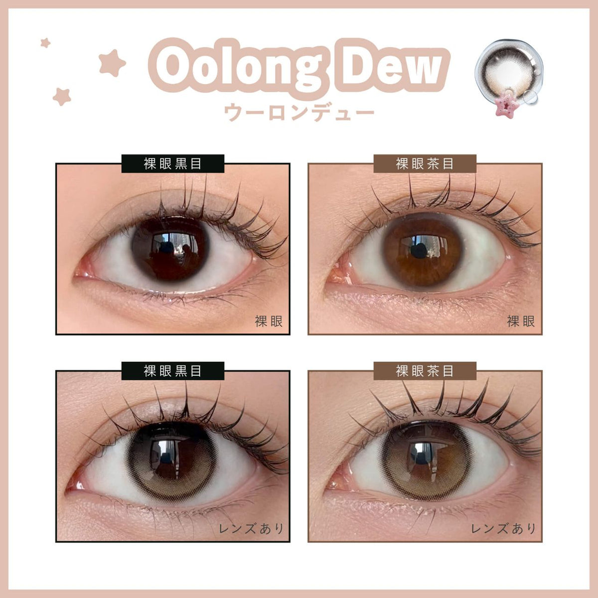 DEWLIT SILICONE HYDROGEL 1DAY OOLONG DEW(1BOX 10SHEETS) 0