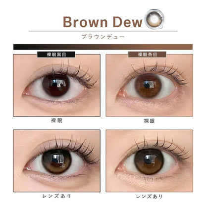 DEWLIT SILICONE HYDROGEL 1MONTH BROWN DEW(1BOX 2SHEETS) 0