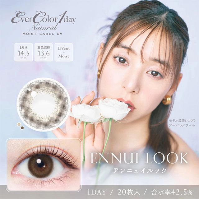 EVERCOLOR 1DAY NATURAL MOIST LABEL UV ENNUI LOOK(1BOX 20SHEETS) MAIN IMAGE