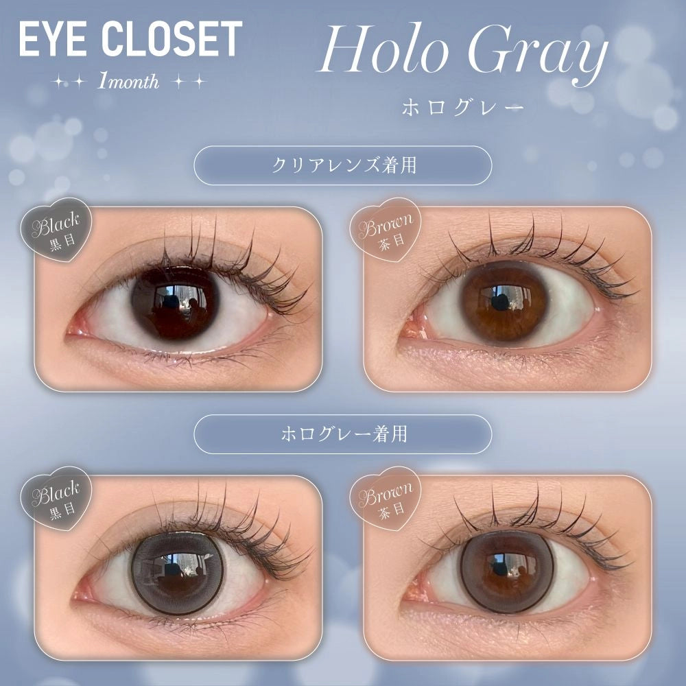 EYE CLOSET 1MONTH 14.5mm HOLO GRAY(1BOX 2SHEETS) 0