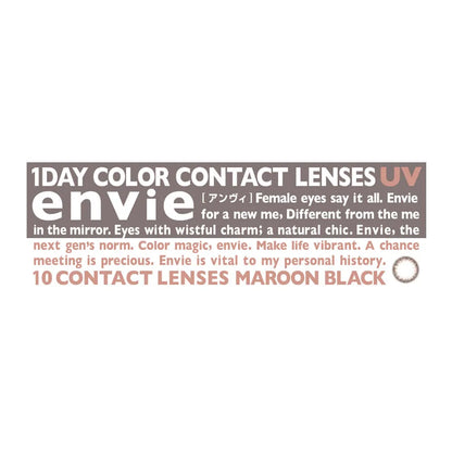 ENVIE 1DAY MAROON BLACK(1BOX 10SHEETS) 2