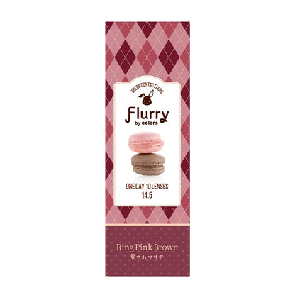 FLURRY 1DAY RING PINK BROWN(1BOX 10SHEETS) 0