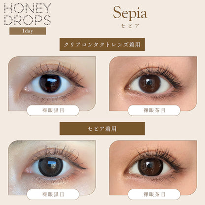 HONEY DROPS 1DAY 15mm SEPIA(1BOX 10SHEETS) 0