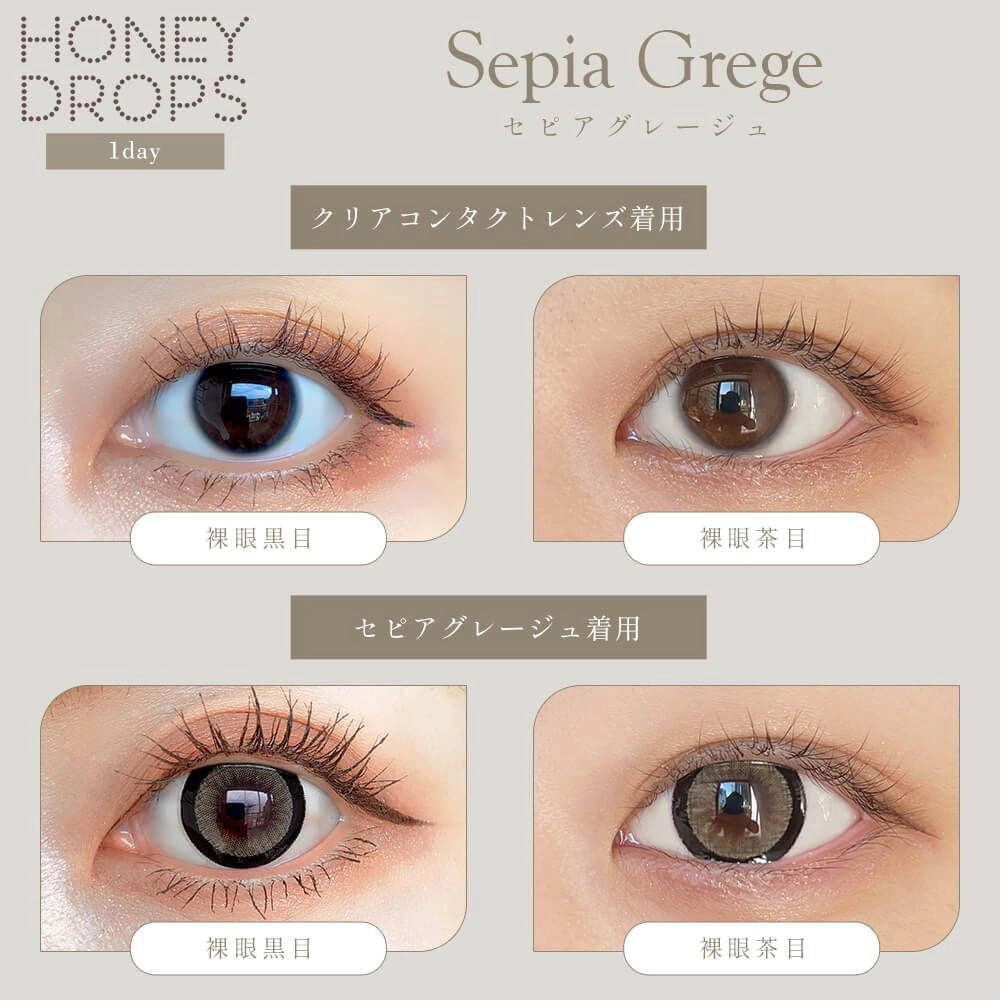 HONEY DROPS 1DAY 15mm SEPIA GREGE(1BOX 10SHEETS) 0