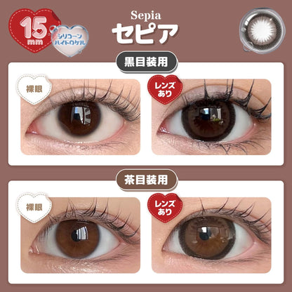HONEY DROPS 1DAY SILICONE HYDROGEL SEPIA(1BOX 10SHEETS) 0