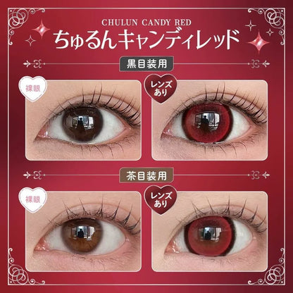 HONEY KISS 1MONTH 15.0mm CHULUN CANDY RED(1BOX 2SHEETS) 0
