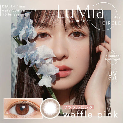 LUMIA COMFORT 1DAY CIRCLE WAFFLE PINK(1BOX 10SHEETS) MAIN IMAGE