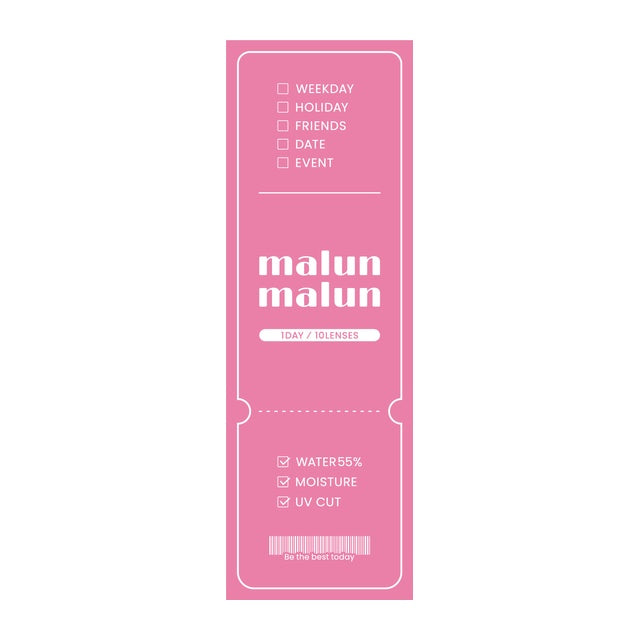 MALUNMALUN 1DAY LUNARIA PINK(1BOX 10SHEETS) 2