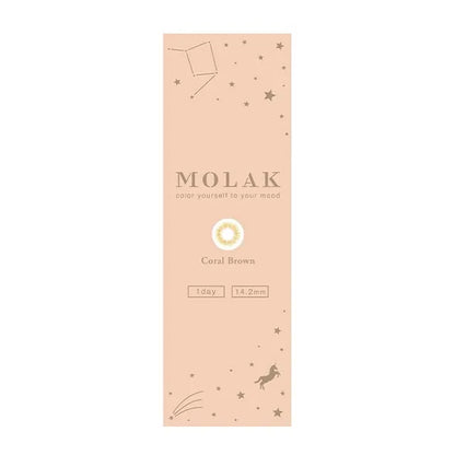 MOLAK 1DAY CORAL BROWN(1BOX 10SHEETS) 2