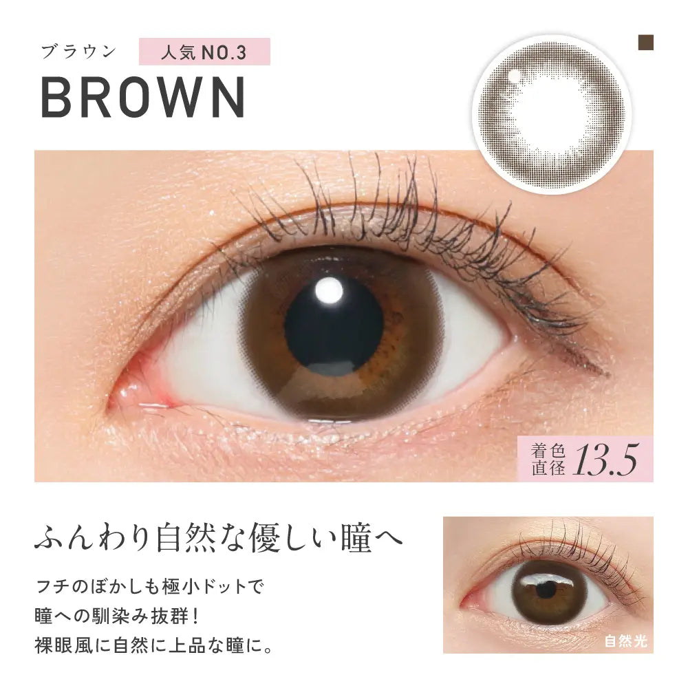 REVIA 1MONTH CIRCLE BROWN(1BOX 2SHEETS) 0