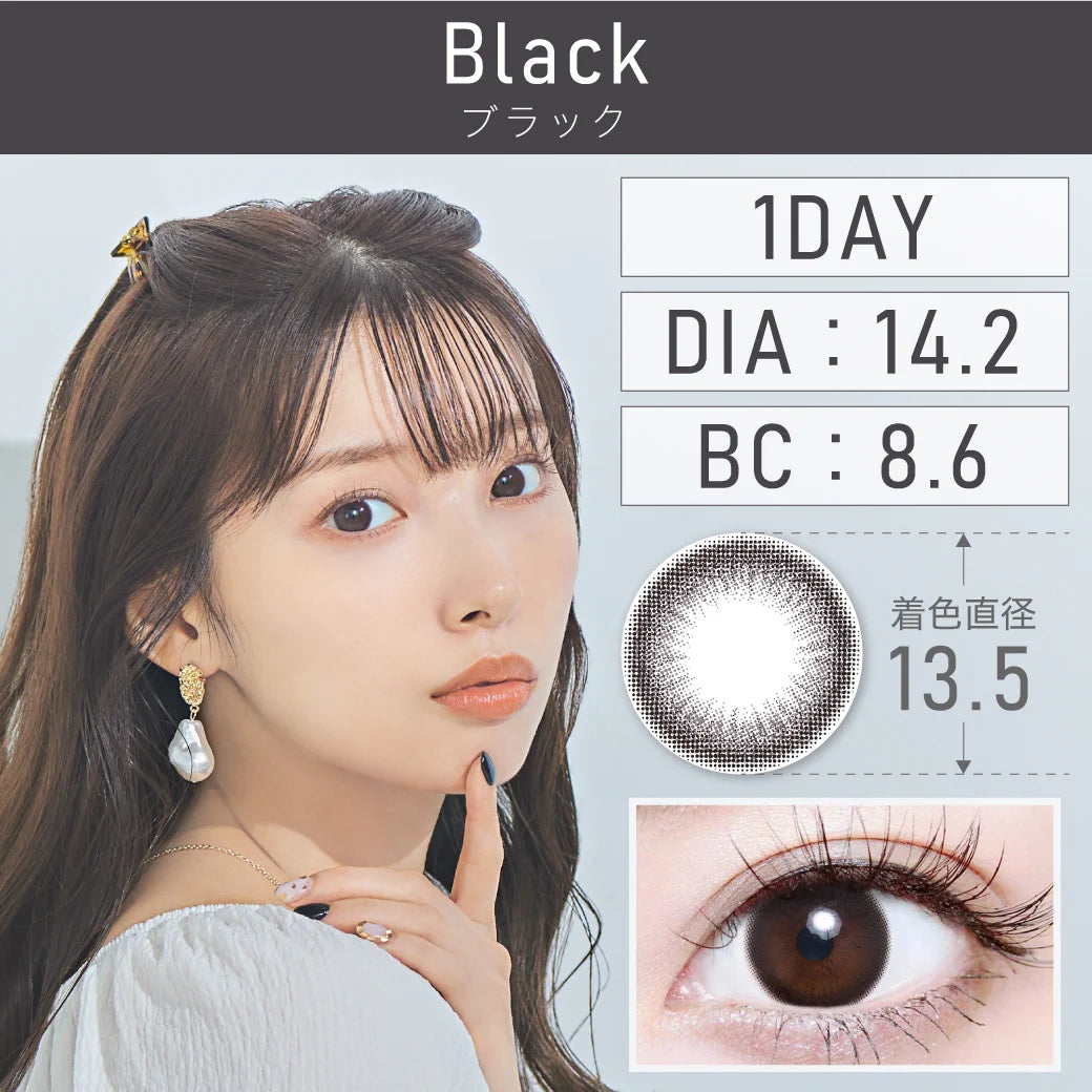 TEAMO 1DAY CIRCLE TYPE BLACK(1BOX 10SHEETS) MAIN IMAGE