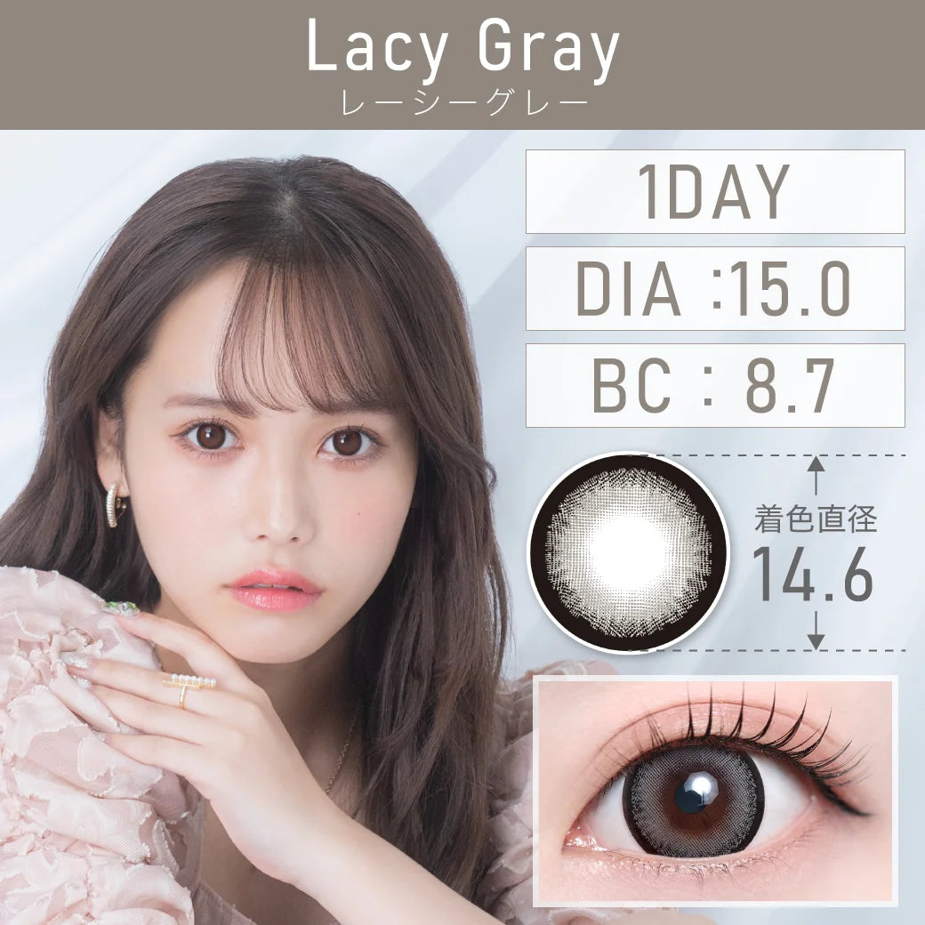 TEAMO 1DAY DEKAME TYPE LACY GRAY(1BOX 10SHEETS) MAIN IMAGE