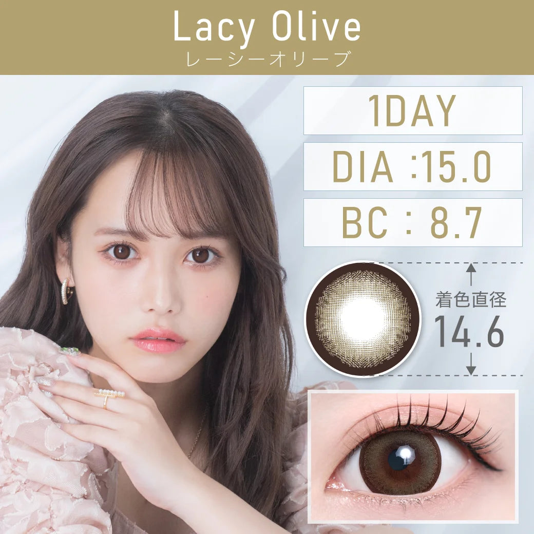 TEAMO 1DAY DEKAME TYPE LACY OLIVE(1BOX 10SHEETS) MAIN IMAGE