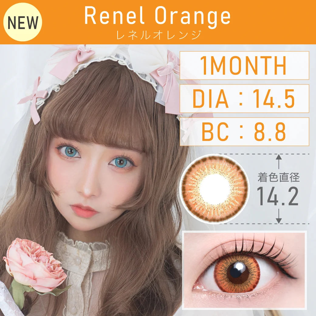 TEAMO 1MONTH HIGHCOLOR TYPE RENAL ORANGE(1BOX 1SHEET) MAIN IMAGE