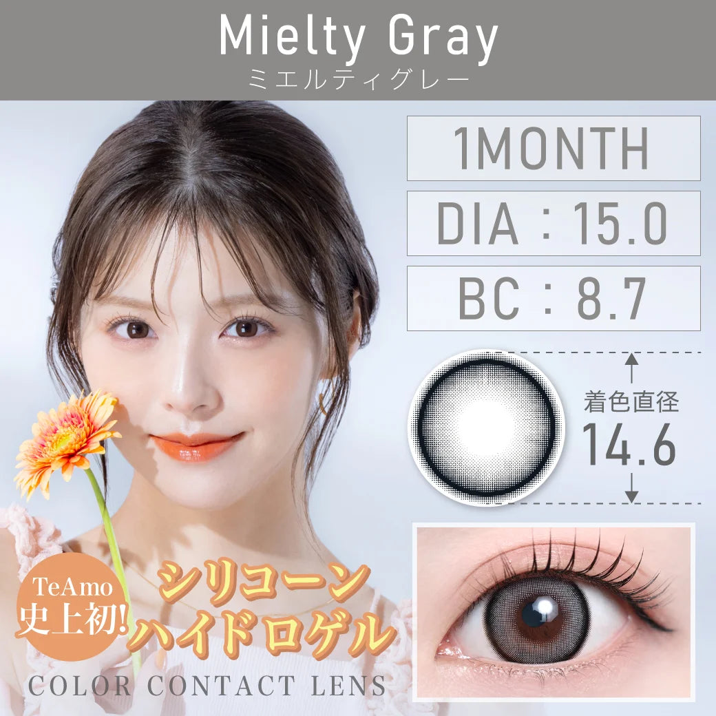 TEAMO 1MONTH SILICONE MIELTY GRAY(1BOX 1SHEET) MAIN IMAGE