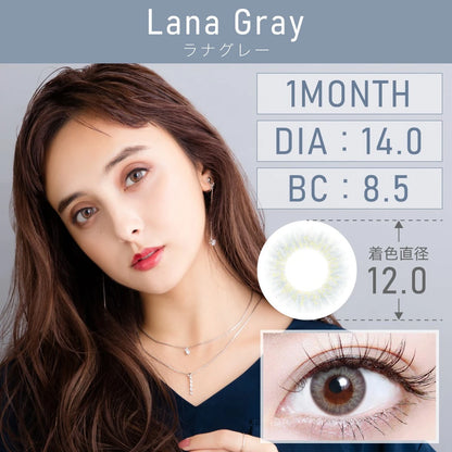 TEAMO 1MONTH HALF TYPE LANA GRAY(1BOX 1SHEET) MAIN IMAGE