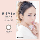 REVIA 1DAY CIRCLE BROWN 10SHEETS 0