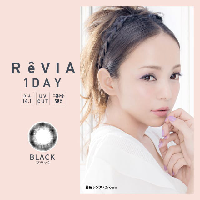 REVIA 1DAY CIRCLE BLACK 10SHEETS 0